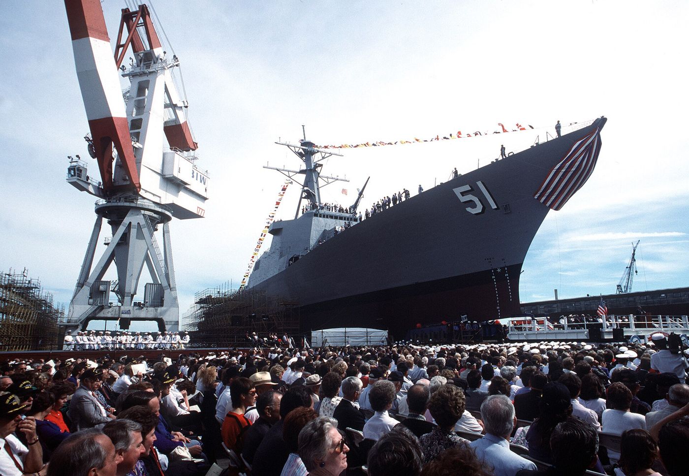 Destroyer Arleigh Burke (DDG 51) at the shipyard